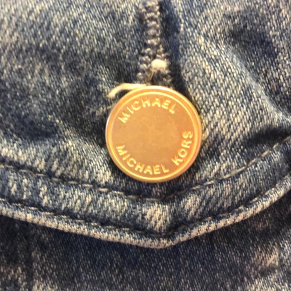 ☄️New Michael Kors Angel Blue Denim Jacket Note Not Part of the 1/2 off Sale - Picture 5 of 10